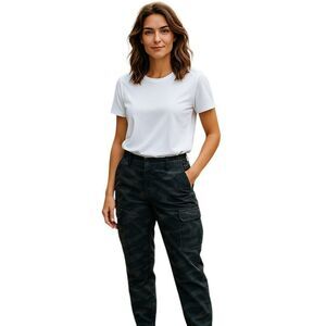 Double Denim January 5th Women's Cargo Jogger Pants  Elastic Waist Pocket #420